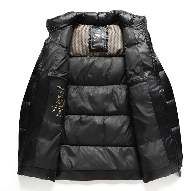 Men's Thickened Casual Cotton Puffer Jacket With Stand-up Collar_voghion.com