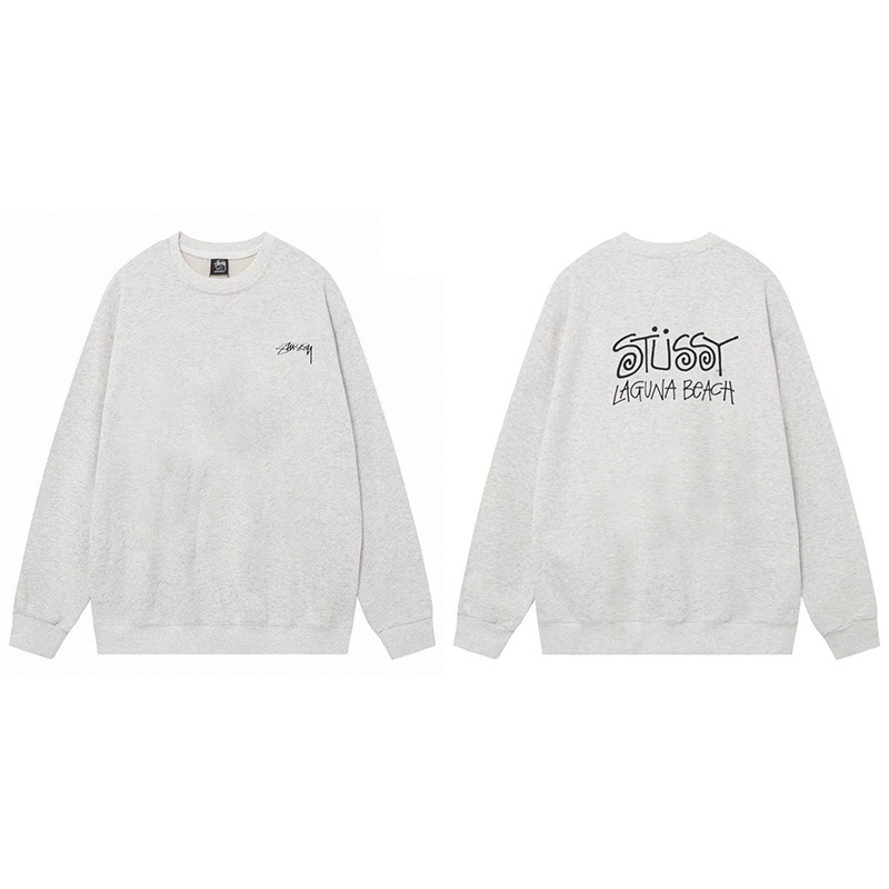 Stussy 斯图西秋冬美式卫衣男女经典字母印花黑8骰子长袖圆领外套|undefined