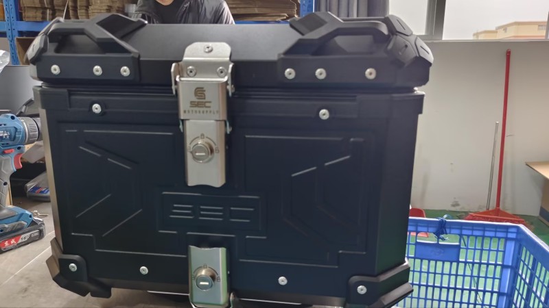 45LSEC extremo desmontaje rápido motocicleta aleación de aluminio caja trasera coche eléctrico caja lateral caja de almacenamiento impermeable
