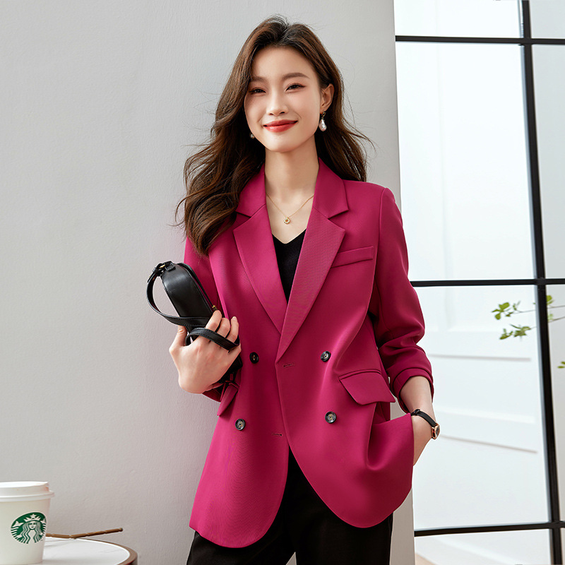 Women's 2023 New Style Short Blazer for Spring and Autumn - Fashionable, Chic, Loose Fit, Plus Size, High-End Casual Suit Top
