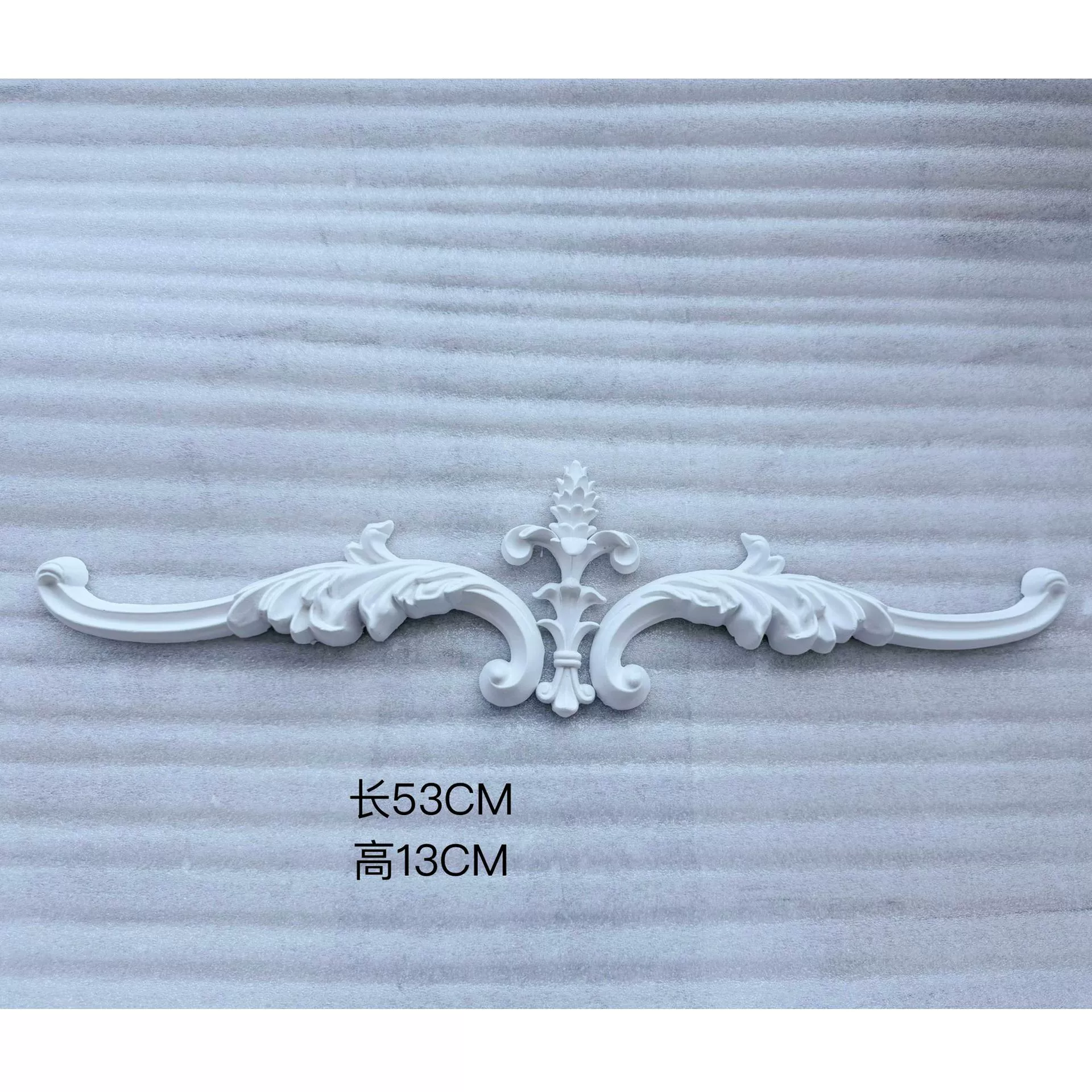 French-Style Gypsum Molding Corner Flower, Decorative Wall Frame Elements, Various Sizes