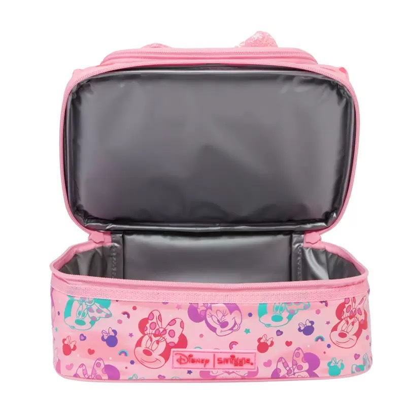 Australia smiggle rosa Minnie mochila de hombro tirón mochila de comidas para niños de escuela primaria conjunto de mochila