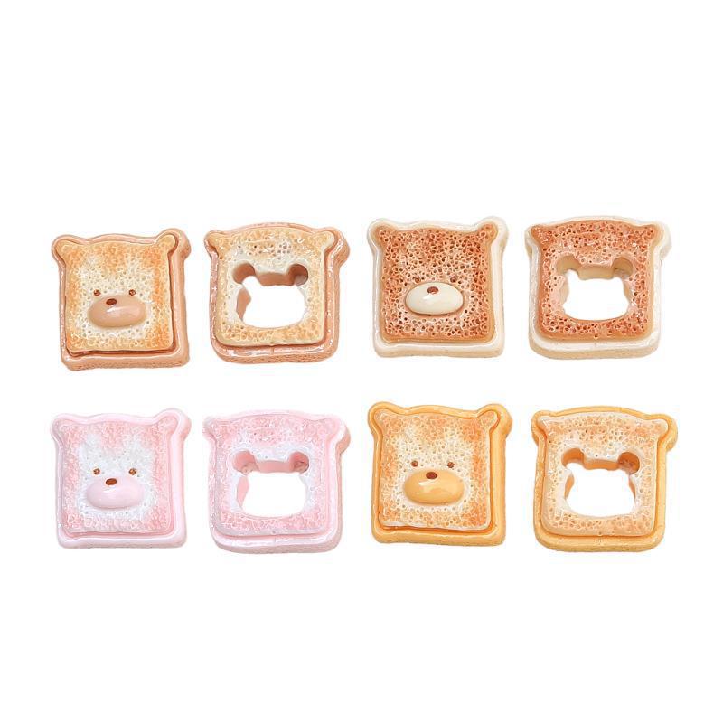 多色小熊吐司食玩手工diy自制饰品配件奶油胶树脂小配件材料批发|undefined