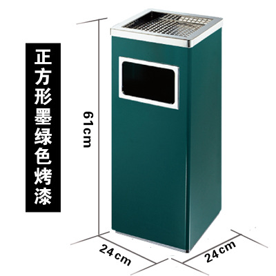 Hotel de acero inoxidable vestíbulo tambor de basura columna de cigarrillo tambor de extinción de humo con cenicero área de fumar al aire libre ascensor de alta calidad