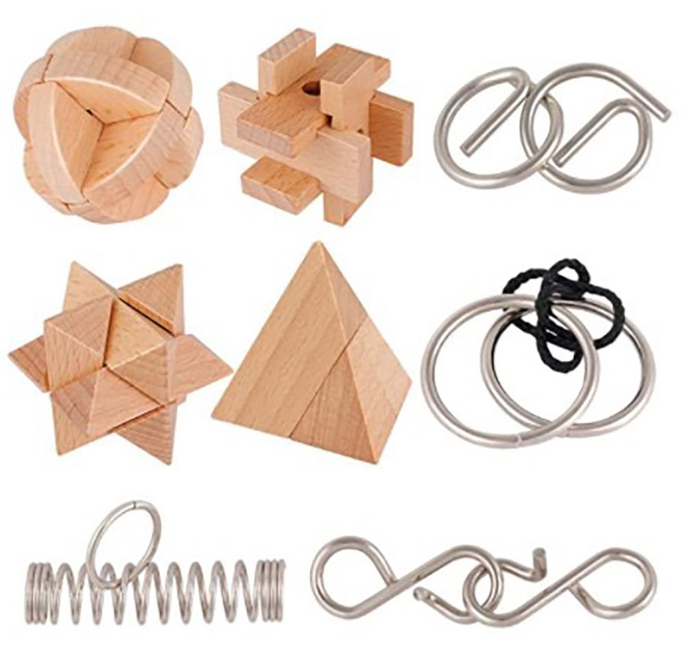 定制九连环8件套 解环解扣 成人儿童益智玩具厂家供应 八盒套装|ms