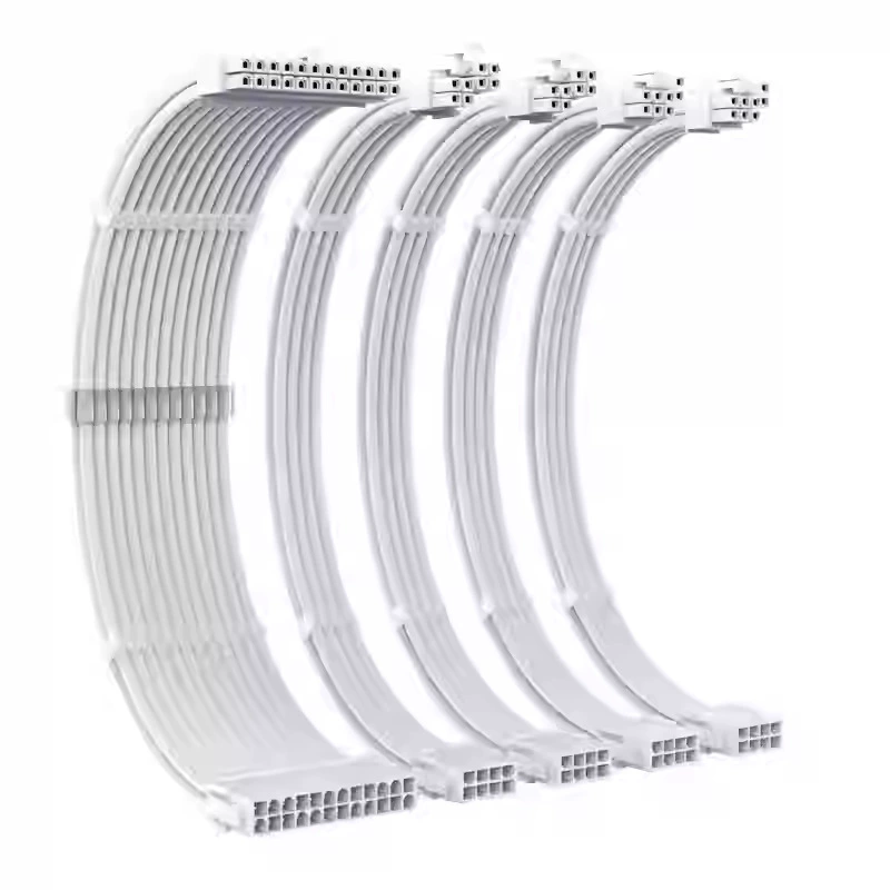 Удлинитель питания компьютера Графическая плата 8pin Материнская плата 24pin Удлиненная линия CPU8P пакет сетка плетеный провод 20cm