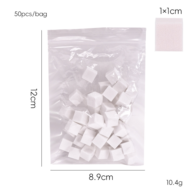 1*1cm tofu bloque Pat algodón blanco (50 piezas)
