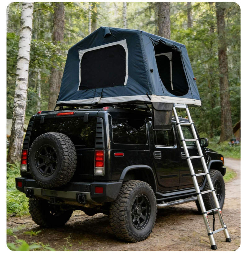 Self-Driving Car Tent Outdoor Camping Style Black Mountaineering Camping Style Windproof and Waterproof Portable Inflatable Roof Off-Road