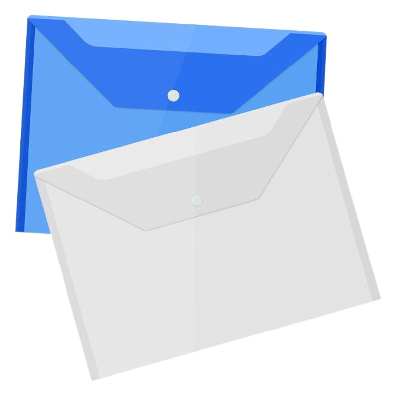 Changhe A4 bolsa de archivo al por mayor personalizado transparente botón A5 bolsa de almacenamiento A3 Carpeta de color PP bolsa de archivo de plástico