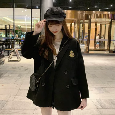 Autumn demi-season short suit, plus size