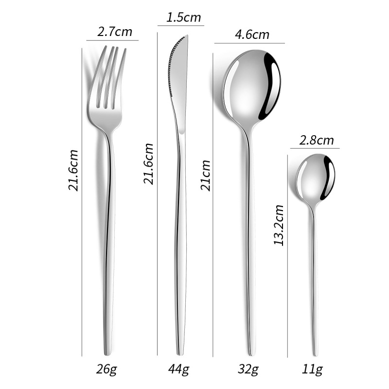 アマゾンステンレス食器ナイフフォークスプーンセット爆型ポルトガル食器4主件ステーキナイフフォークスプーン|undefined