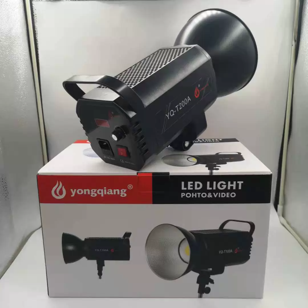 Портативный свет для видеотрансляций Yongqiang YQ200/300, 200W, регулируемая цветовая температура, COB свет для фильмов и телевизионной студии, свет для фотосъемки
