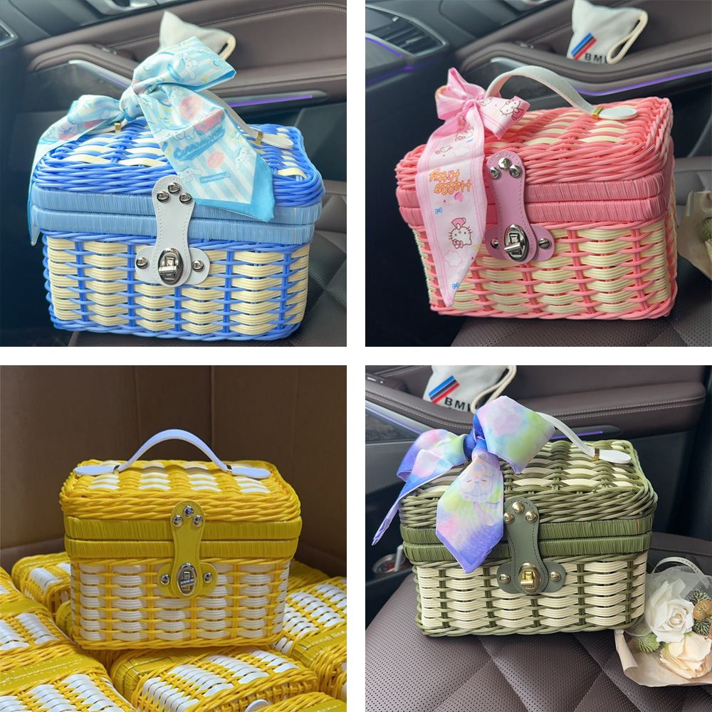 宝宝满月伴手礼藤编篮礼盒编织篮子婚庆周岁礼品储物2025新款收纳