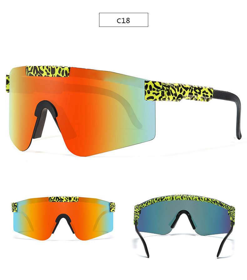 Casual Gradient Color PC UV400 Protection Biker Frameless Sports frame Sunglasses display picture 24