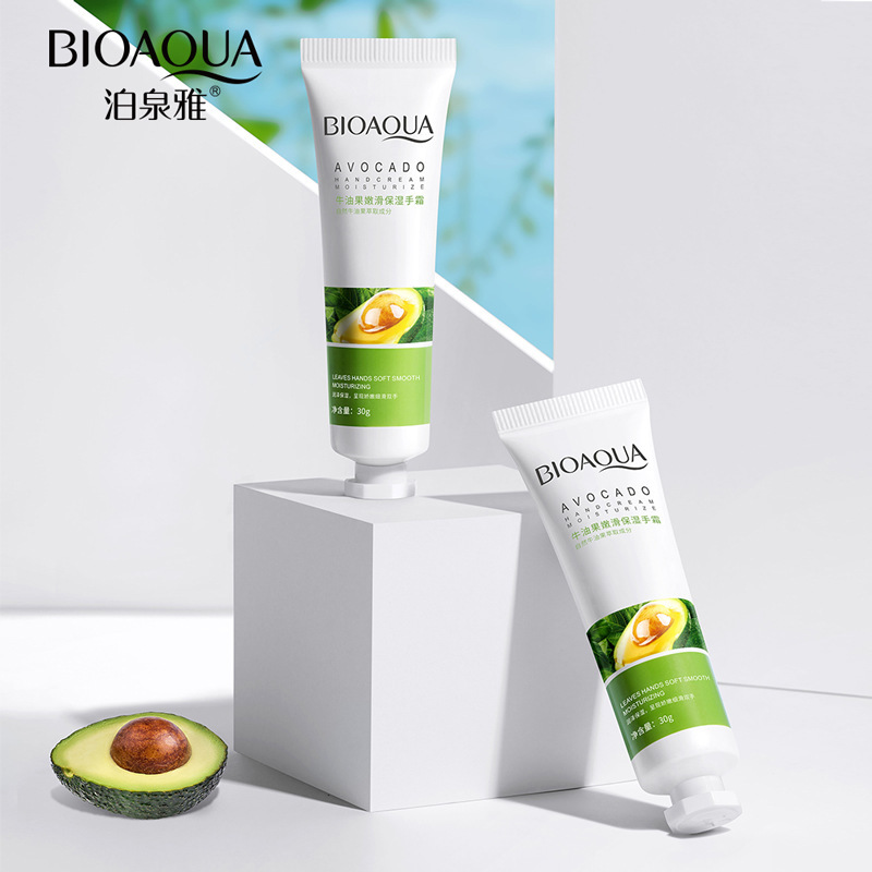 Boquanya aguacate tierno y suave brillante crema de mano hidratante anti-craqueo hidratante piel cuidado mano crema al por mayor