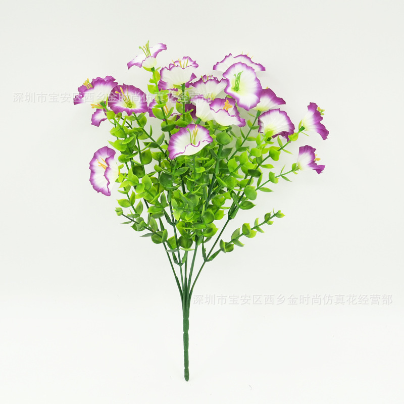 造花 7 フォークユーカリ朝顔模擬朝顔布花屋外家具装飾アクセサリー卸売|undefined