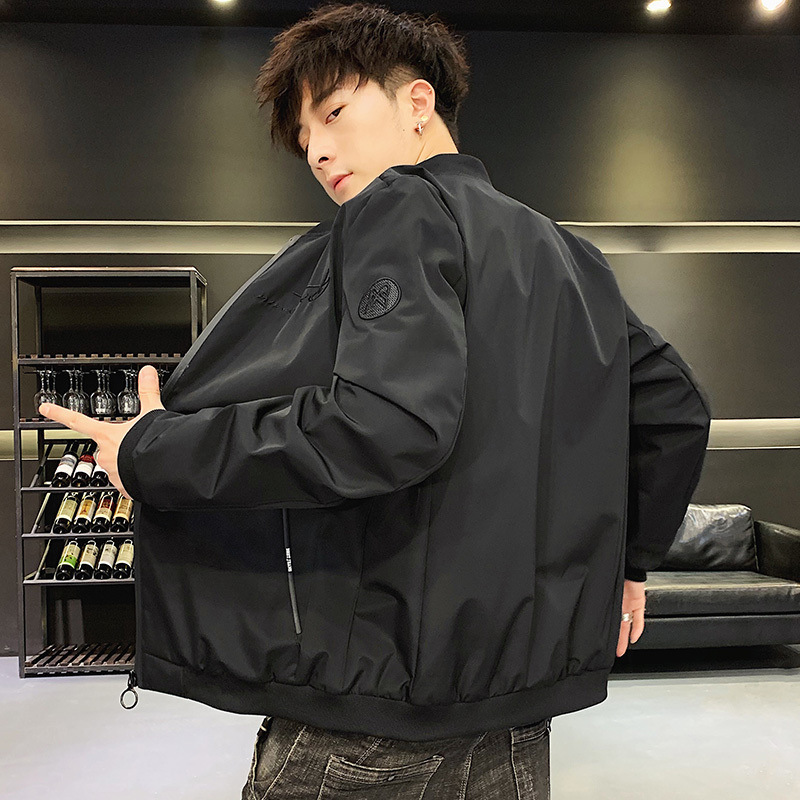 남자 자켓 코트 한국 캐주얼 패셔너블 스탠드 칼라 잘생긴 자켓 루즈 탑 뉴 올 매치 야구