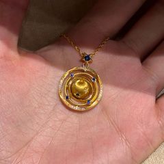 轻奢风S925银四象转运星仪项链女复古拉丝工艺时尚清冷感配饰项链