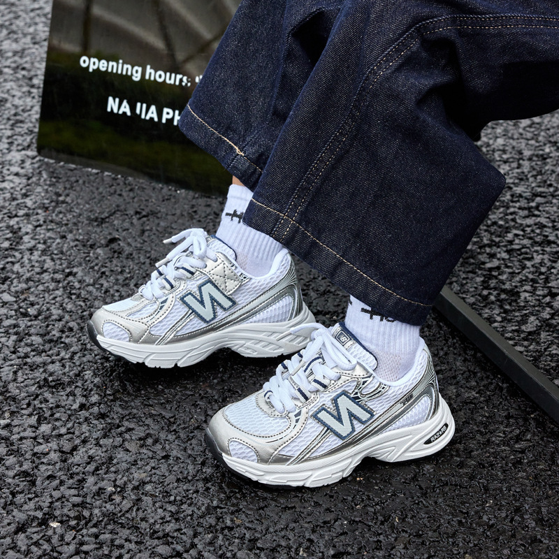 女童运动鞋2025春秋童鞋nb740男童跑步鞋透气网面轻便儿童老爹鞋|undefined