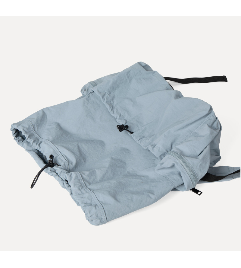 Sac à dos de voyage léger pour femme avec cordon de serrage en tissu nylon forestier de conception de niche japonaise et coréenne 2024_voghion.com