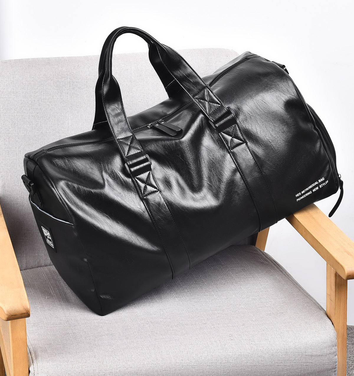 Sac à main de grande capacité pour hommes, bagages de loisirs à la mode, sac de voyage pour sports de plein air, sac de fitness à séparation sèche et humide_voghion.com