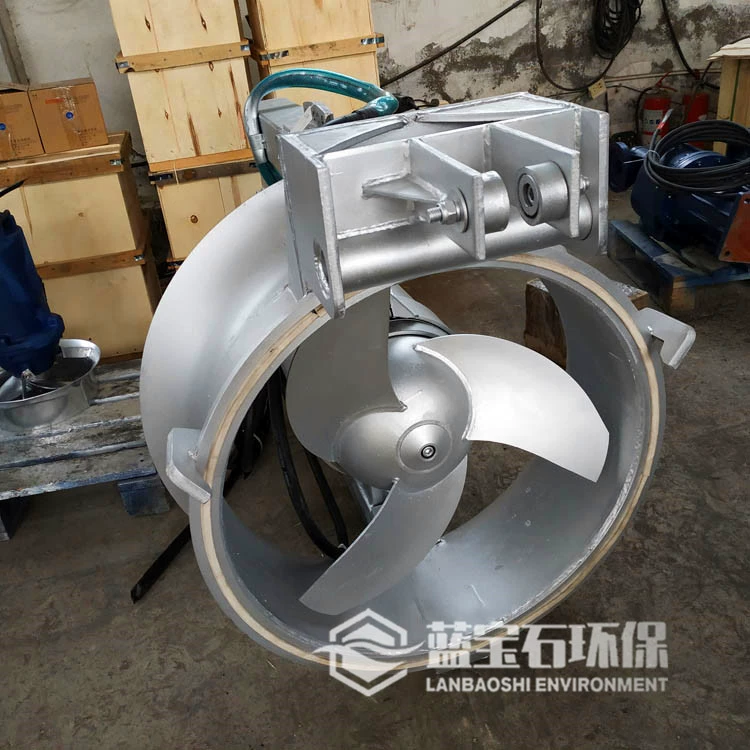 Насос для возврата шлама через стенку QJB-W5.0/12, погружной сквозной насос из нержавеющей стали, горизонтальный аксиально-смесительный насос