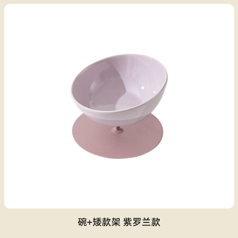 Cerámica de patas altas para gatos cuello de protección contra derrumbe tazón de grano para beber tazón de comida para perros productos para mascotas exportación transfronteriza