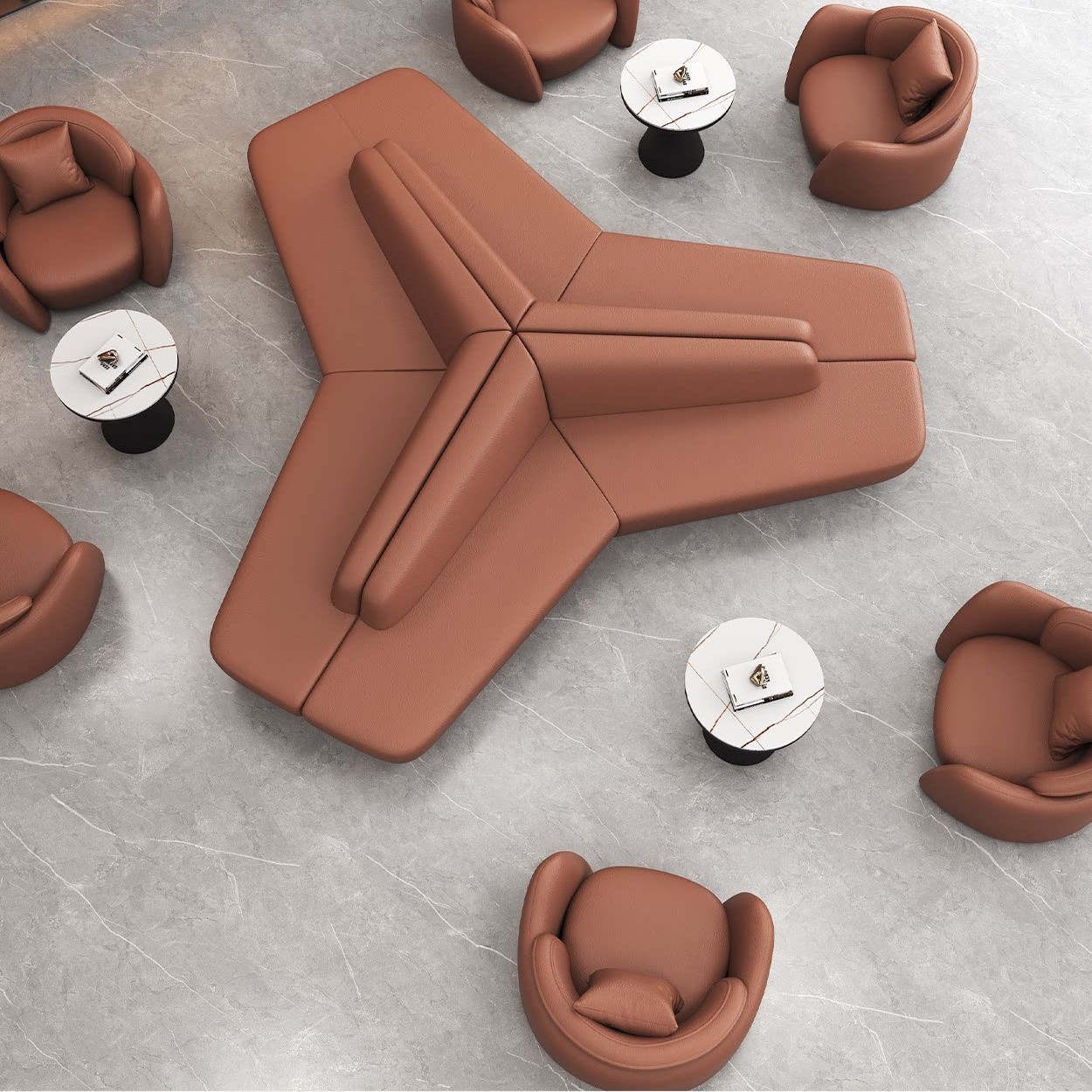 Sofá de tarjeta de ocio celebridad en línea sala de espera club de lujo ligero sofá multicasa mesa y silla combinación de oficina para recepción de invitados
