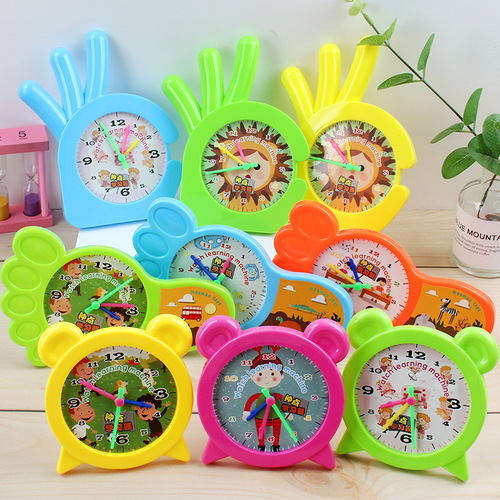 Primary, middle and large class kindergarten primary school students clock learning device teaching aids clock children's toy table 4-5-6 years old