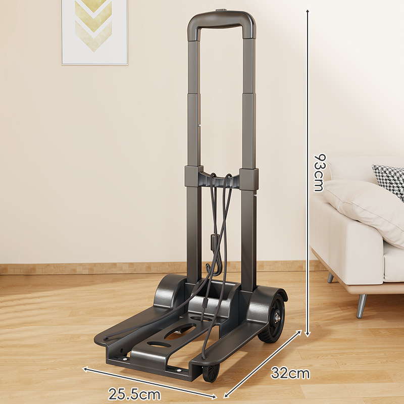 Carrito de Mano Plegable de Metal y Plástico, Portátil y Móvil, para Compras y Equipaje