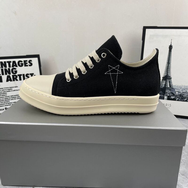 Men's Foreign Trade Shoes with Six-Pointed Star Design, Trendy High-Top Sneakers, Breathable Canvas Shoes with Pentagram, Comfortable Thick-Soled Shoes for Men and Women