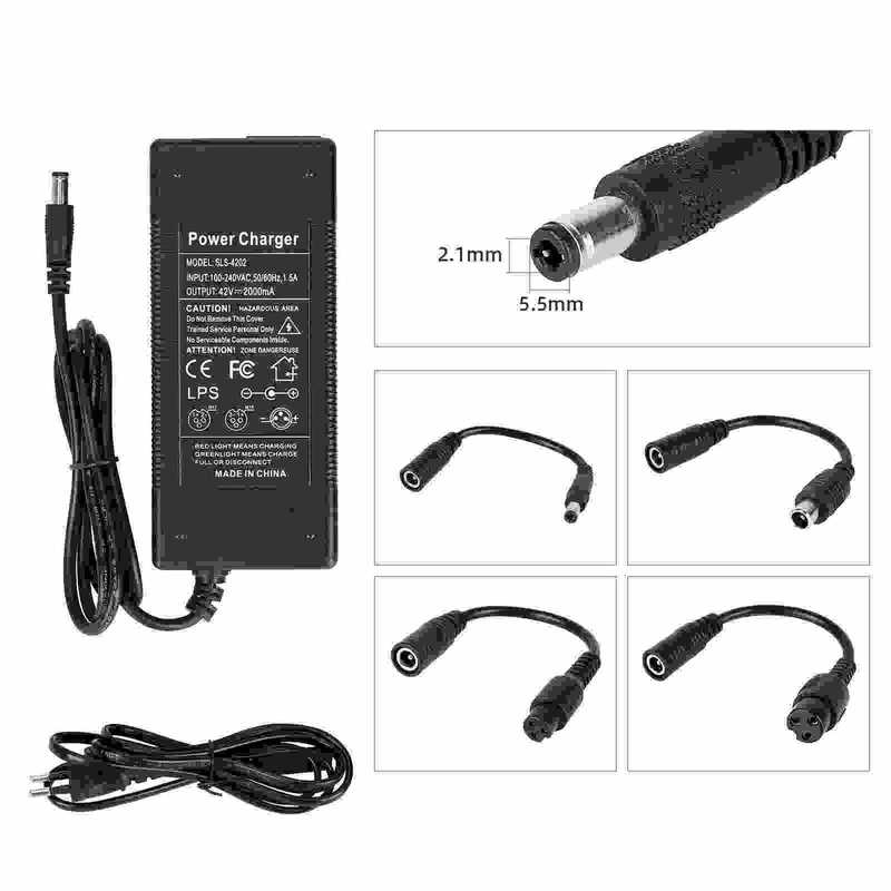 36V42V 互換リチウム電池充電器電動スクーター電気自動車 DC2.1 プラグ 2A 充電器アクセサリー|undefined