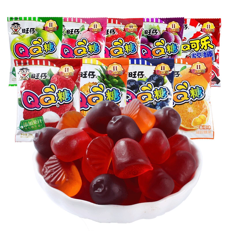 QQ Sugar Фруктовые жевательные конфеты 20 г*20 пачек/коробок Детский перекус Инфлюенсер ничем не отличается повседневные закуски Want Want Подарочный набор