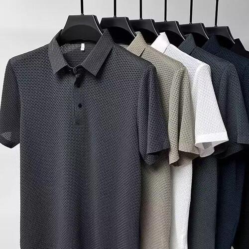2025 Short-sleeve Polo Shirt Slim Fit Versatile Collared Top Men's Summer 2025 Fashion Trend Collar Casual T-shirt