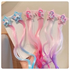 新しい子供のかつらのお下げのクリップの髪飾りの女の子の髪飾りのヘアピンの赤ちゃんの蝶結びのヘアピンのポニーポーリーはかわいいです。