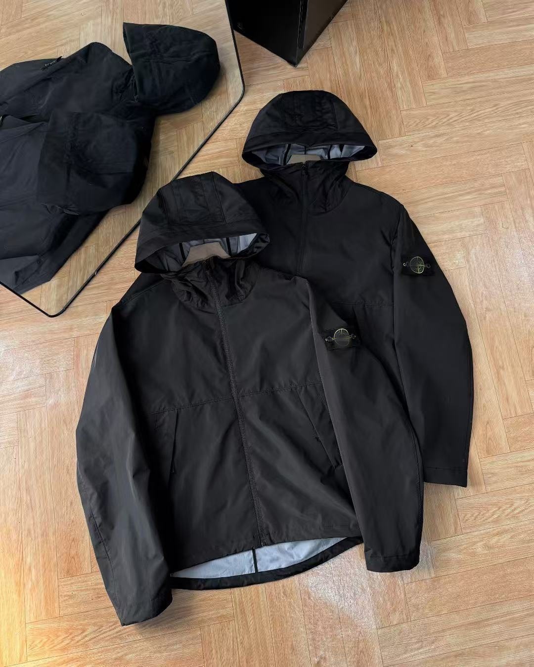 Stone Island Membrana 3L TC Hooded Jacket Black