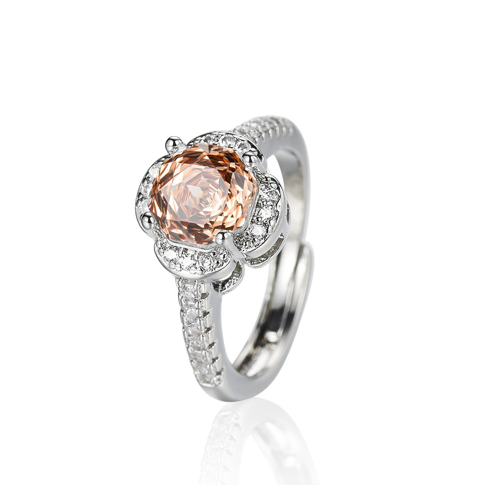 Amazon nuevo Seiko Rose Chepa Paracha collar de zircon pendientes anillo de tres piezas al por mayor