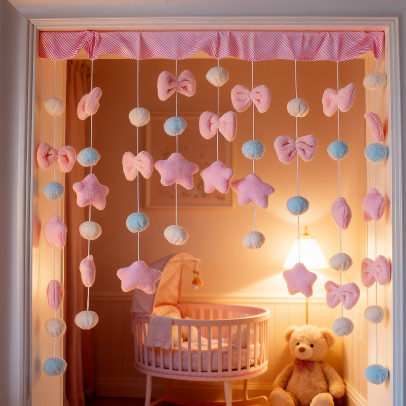 Bow Creative Decorative Curtain Cat Door Curtain Hanging Kidsren's Room Decorative Curtain Bedroom Entrance Door Partition Curtain Bow Creative Decorative Curtain Cat Door Curtain Hanging Kidsren's Room Decorative Curtain Bedroom Entrance Door Partition Curtain