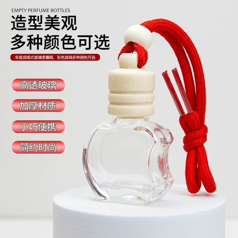 Оптовая продажа 10ml автомобильный шнур флакон духовой креативный дизайн стеклянная бутылка цветной шнур эфирного масла ароматизатор разливочная бутылка