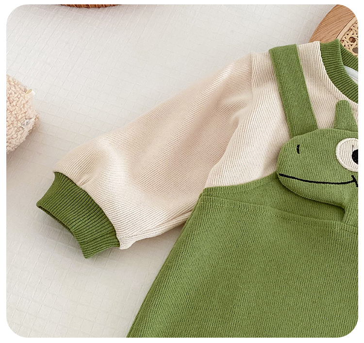 Ensemble barboteuse bébé motif dinosaure deux pièces_voghion.com