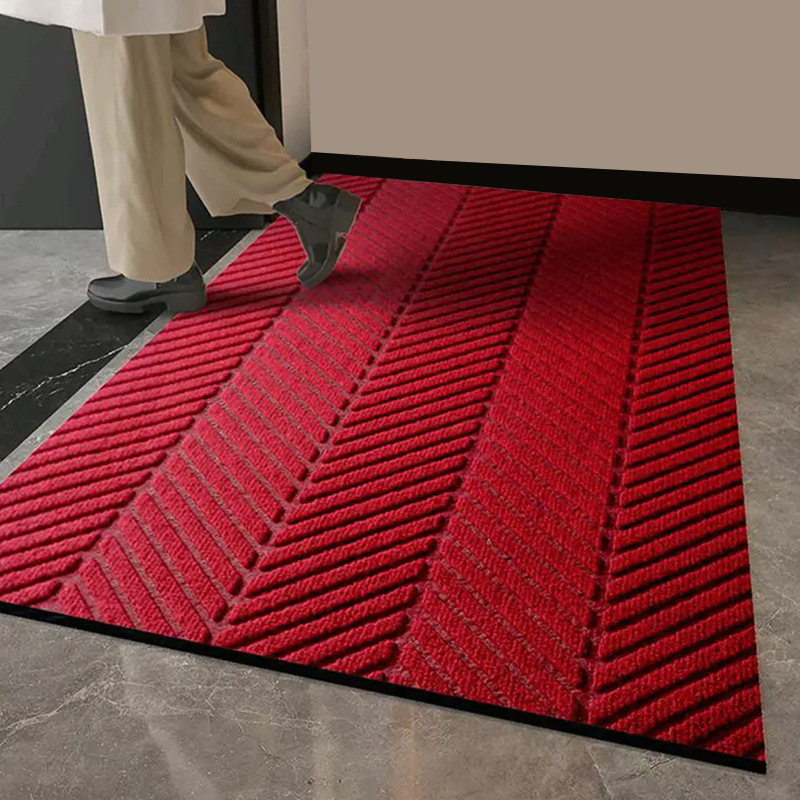 Entrance door exterior floor mat 2024 new high-end door mat absorbent foot mat PVC welcome mat can be cut