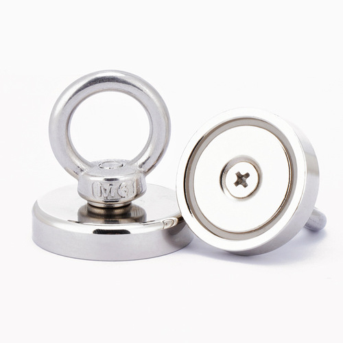 Powerful salvage magnet, magnetic salvage pot, magnetic salvage artifact, NdFeB lifting ring, round salvage strong magnet