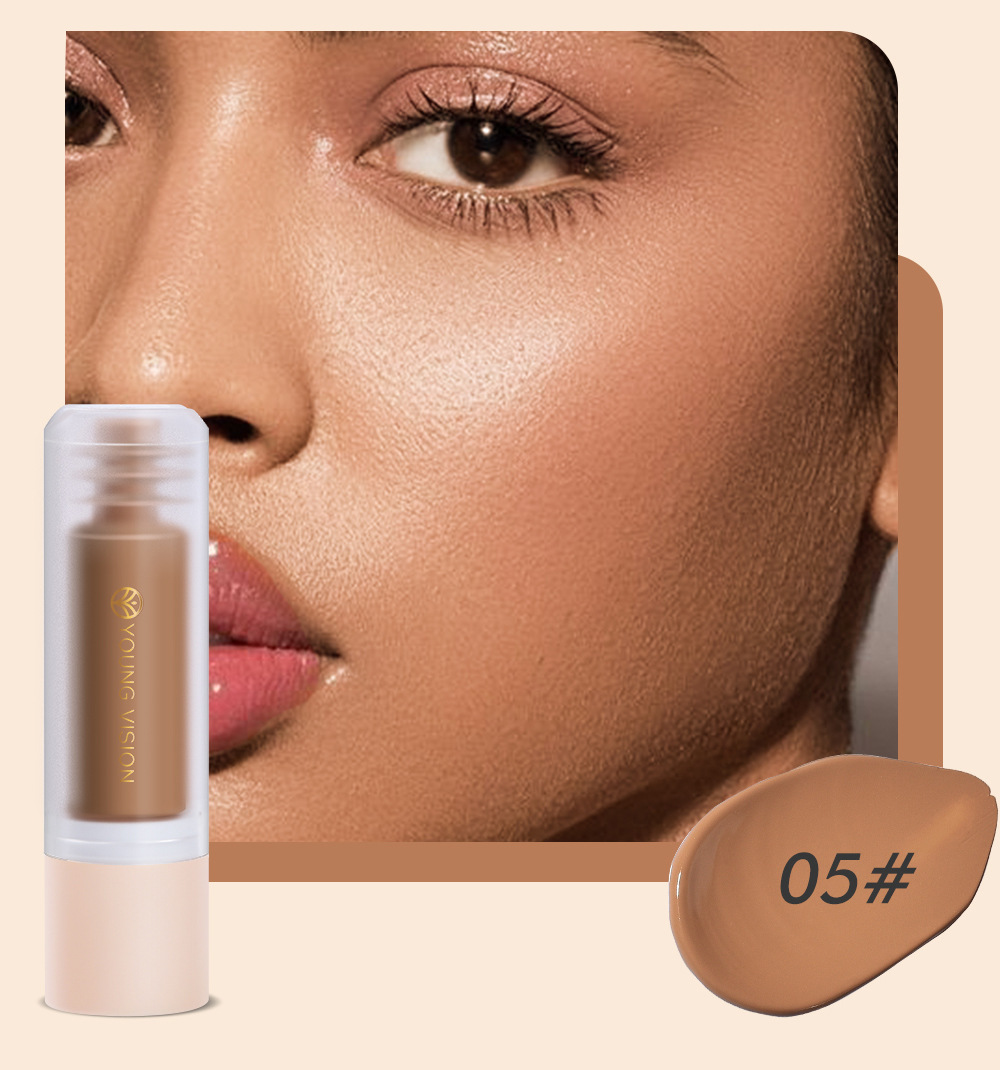 YOUNG VISION Bottom Press Foundation is a detachable matte facial base makeup liquid that is not prone to smudge undefined