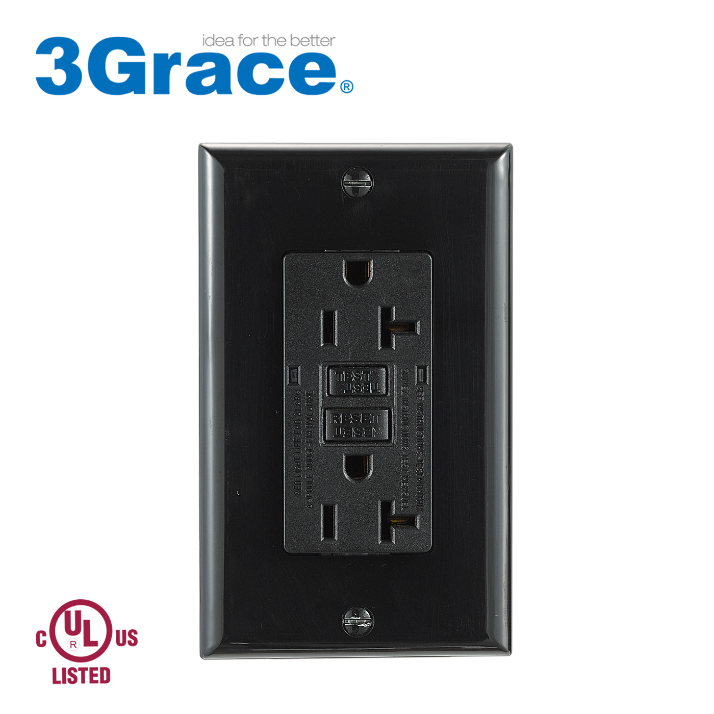 厂家热销美标墙壁插座GFCI 20Amp 125V   美国家庭通用 带面板批