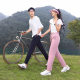 Summer Couple Sports Casual Ankle-length Pants Lightweight Loose Anti-bacterial Quick-drying Breathable Straight Pants for Men and Women