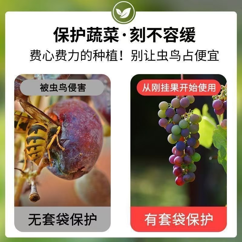 Bags for Grapes, Peaches, Loquats, and Other Fruits; Bird-Proof Fruit Bags; Non-Woven Fabric Insect-Proof Net; Breathable Universal Bags for Figs