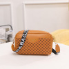 Trend fashionable straps one shoulder with letters, shoulder bag, camera, equipment bag, 2023 collection, four-leaf clover