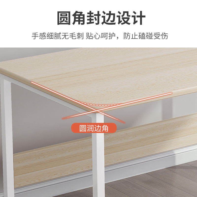 Escritorio blanco grande y sencillo para uso doméstico, escritorio para estudiantes, escritorio para computadora de escritorio para casas de alquiler, escritorio de oficina.