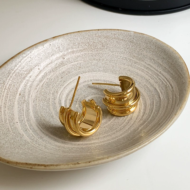 Small design silver needle, earrings, silver 925 sample, simple and elegant design