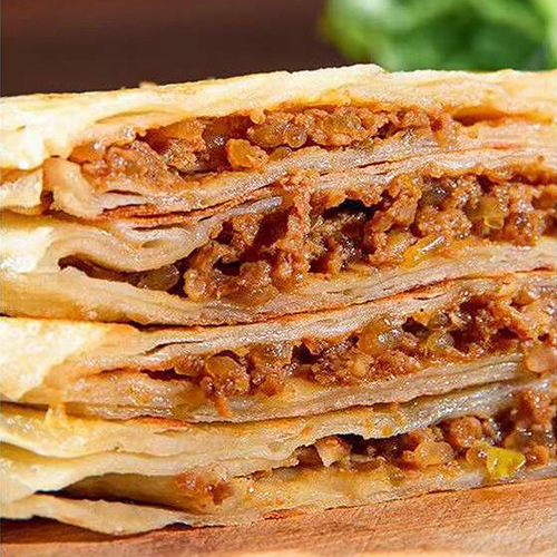 Jingnan Crispy Meat Pie Meat Pie Fried Beef Tongue Pie Frozen Semi-finished Food Wholesale Instant Meat Pancake